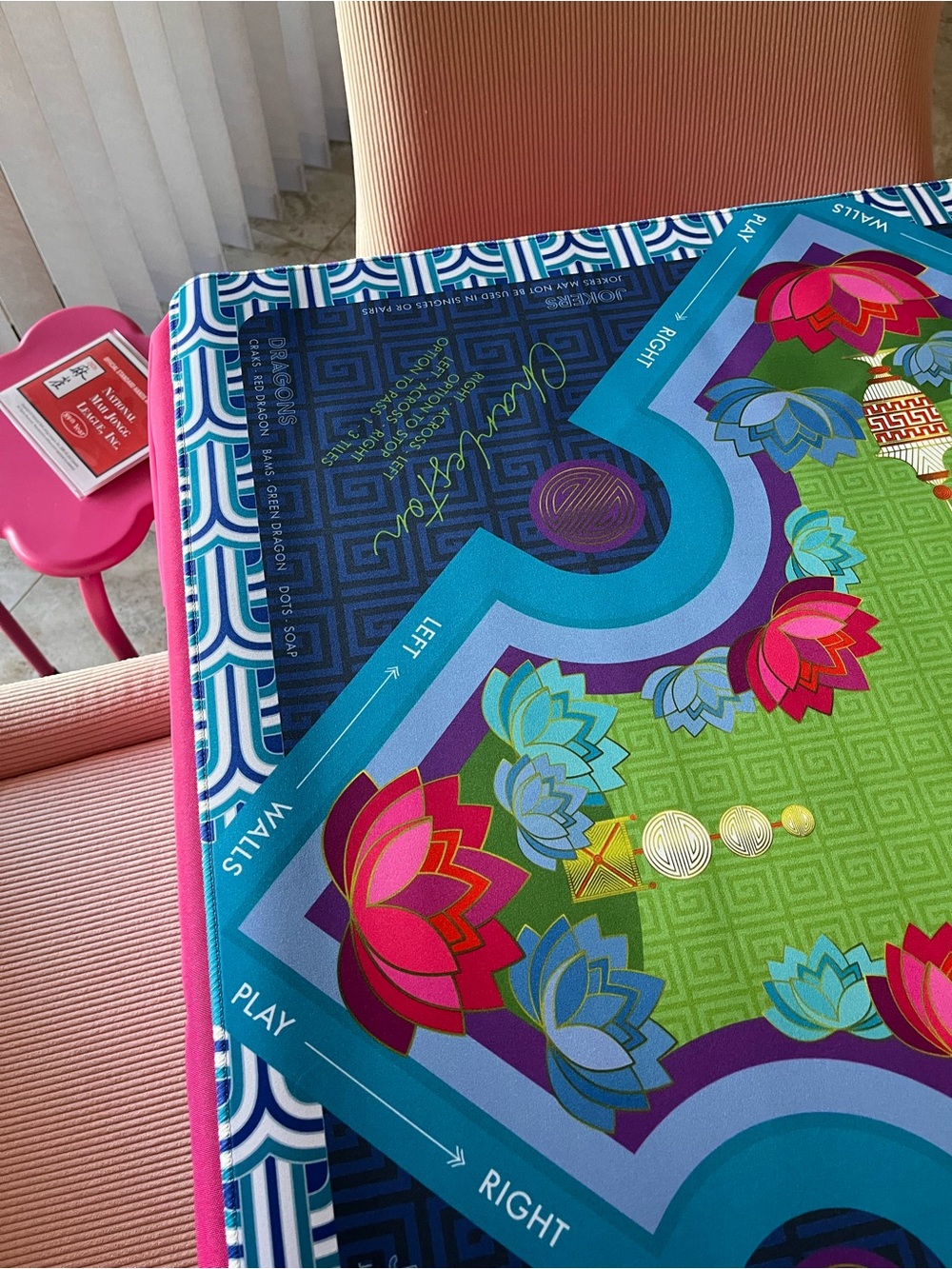 NWT Jonathan Adler Mahjong Mat with Matching Canvas Carrying Bag Tote - Picture 4 of 12